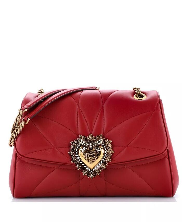 

Большая сумка через плечо Devotion из стеганой кожи Pre-Owned Dolce & Gabbana, красный
