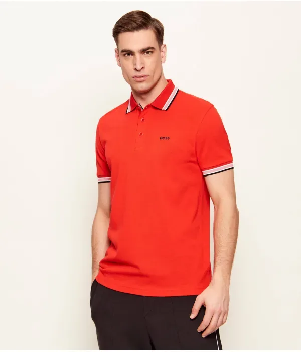 Поло Пэдди regular fit Boss Green, красный