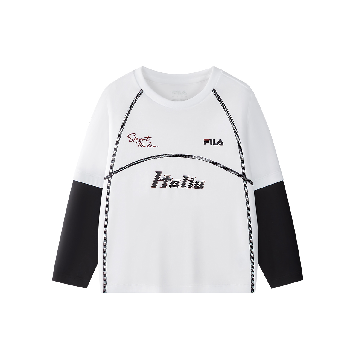 

FILA KIDS Детская белая футболка с длинным рукавом