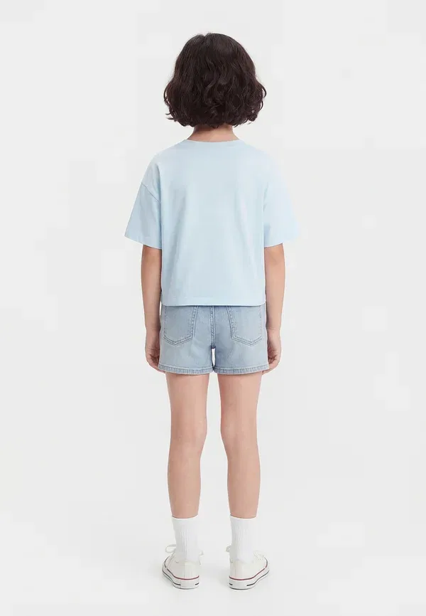 Футболка Gap Extra relaxed tee graphic mar print, голубое облако — фото 2