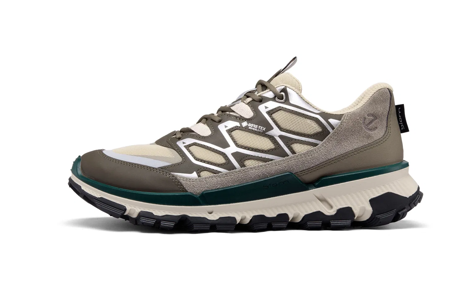 Кроссовки повседневные из телячьей кожи Ecco Army Green