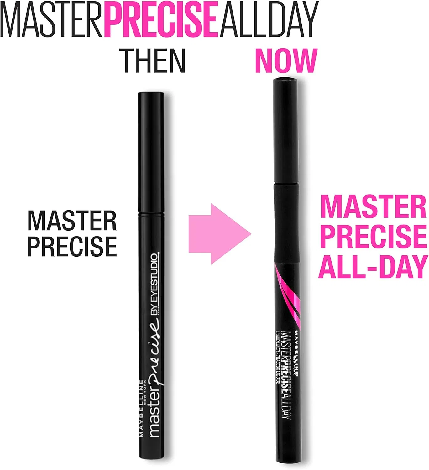 Подводка для глаз Maybelline Master Precise All Day Liquid Eyeliner, 0.034 fl. oz., черный — фото 2
