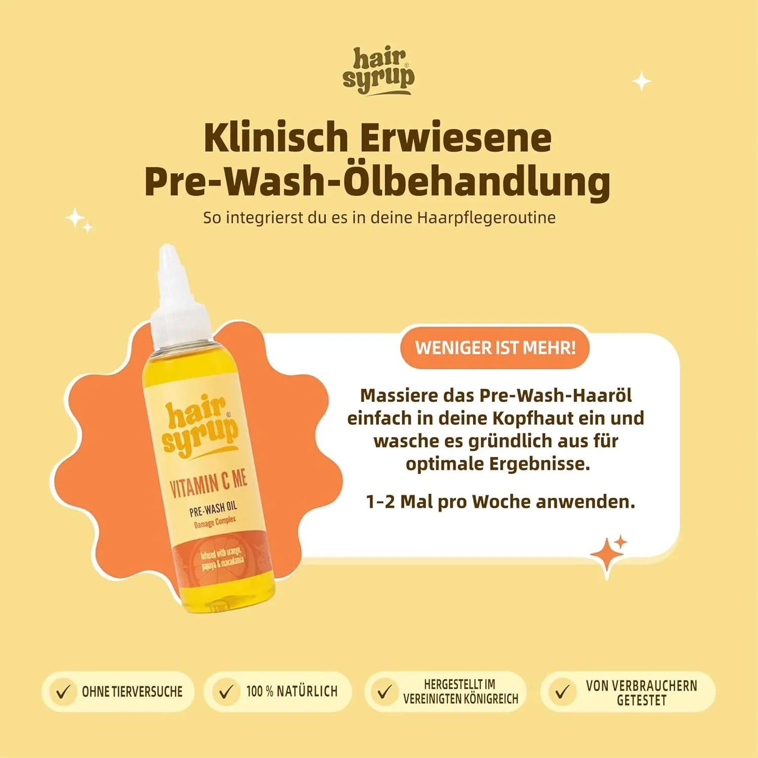 Масло для волос перед мытьем «Vitamin C Me» от Hair Syrup (300 мл) Hair Syrup — фото 4