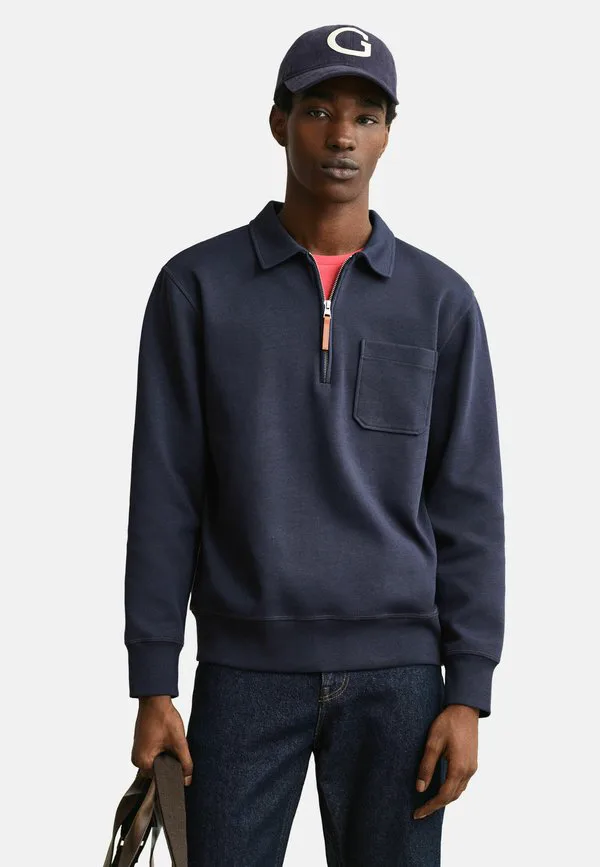 

Толстовка ponte di roma на полумолнии Gant, Evening Blue, Синий, Толстовка ponte di roma на полумолнии Gant, Evening Blue