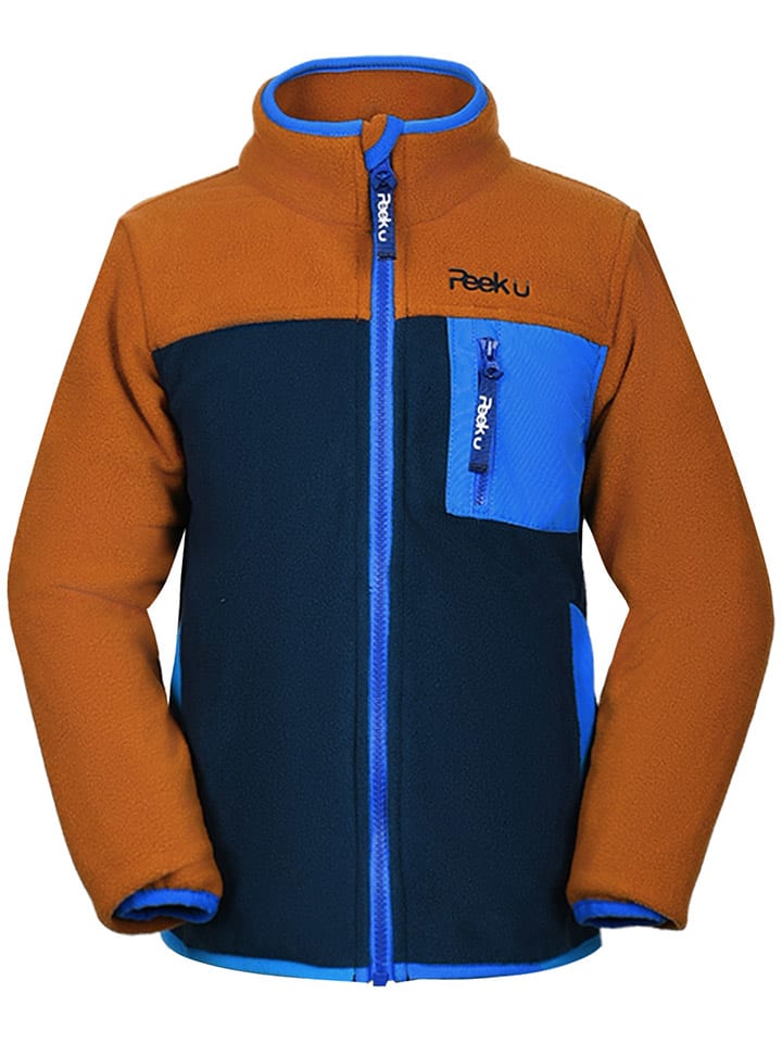 

Флисовая куртка Волна светло-коричневого/темно-синего цвета Peek U