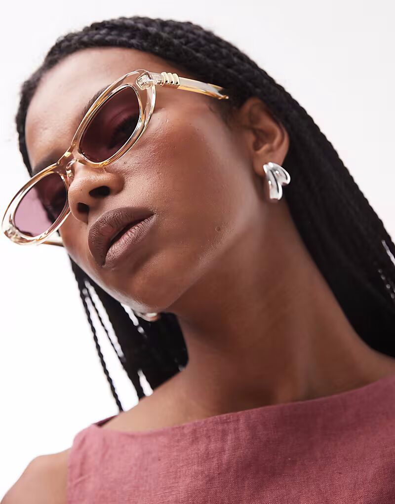 

Солнцезащитные очки Le Specs the whisperer овальной формы бледно-желтого цвета