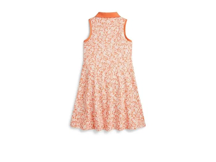 Платье Polo с запахом ананас Pineapple Faux-Wrap Mesh Polo Dress Polo Ralph Lauren Kids, Desert Rose — фото 2