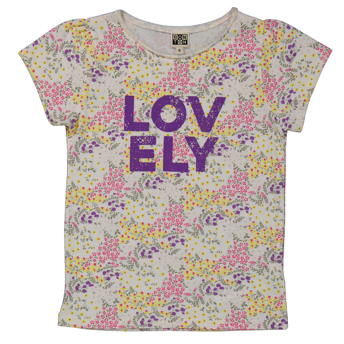 

Bonton Girls Футболка из органического хлопка с цветочным принтом, Flower Prairie