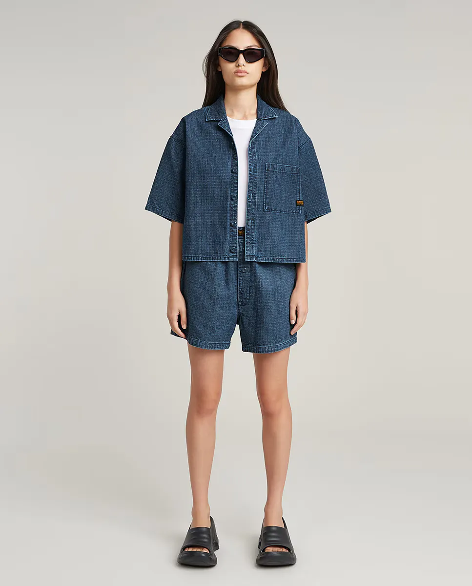 

Женские шорты широкого и удобного кроя G-Star, синий