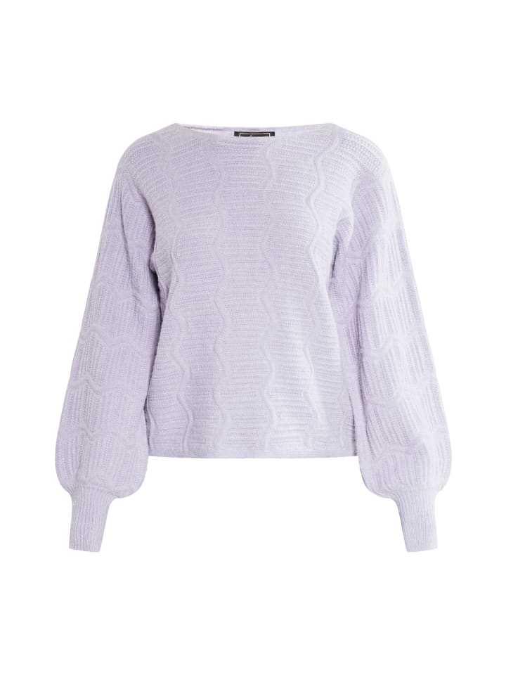 

Женский вязаный свитер светло-фиолетового цвета faina