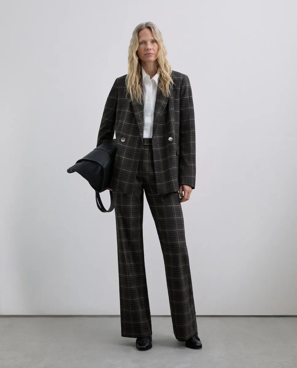 

Женский клетчатый блейзер с лацканами Scalpers, мультиколор