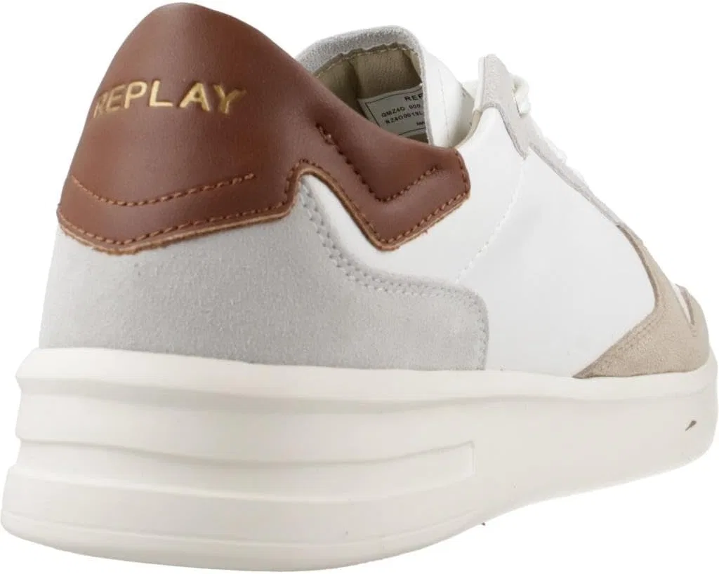 Кроссовки Replay Herren University M Court Sneaker, 352 White Beige — фото 3