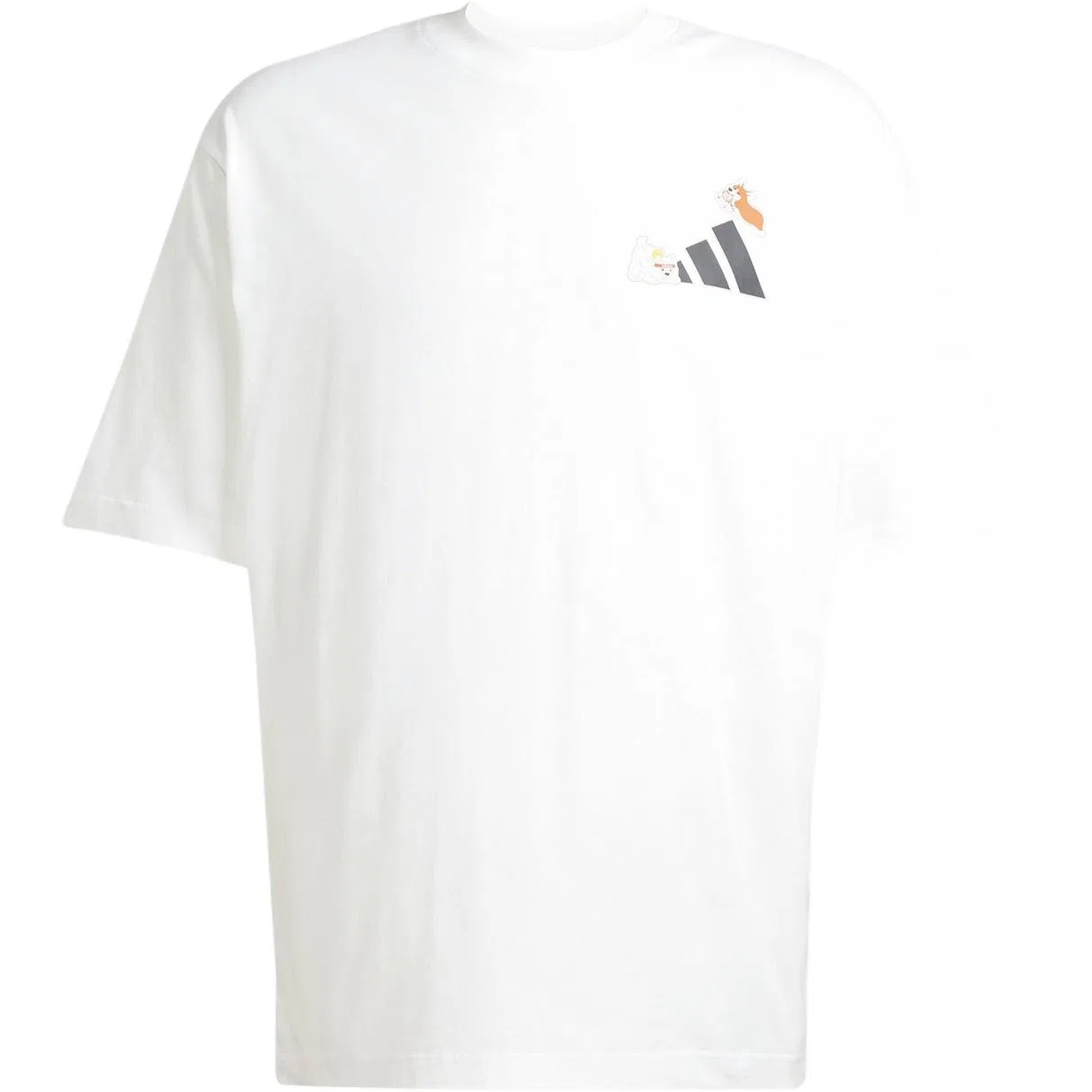 Футболка унисекс White, crew neck, moderate Adidas