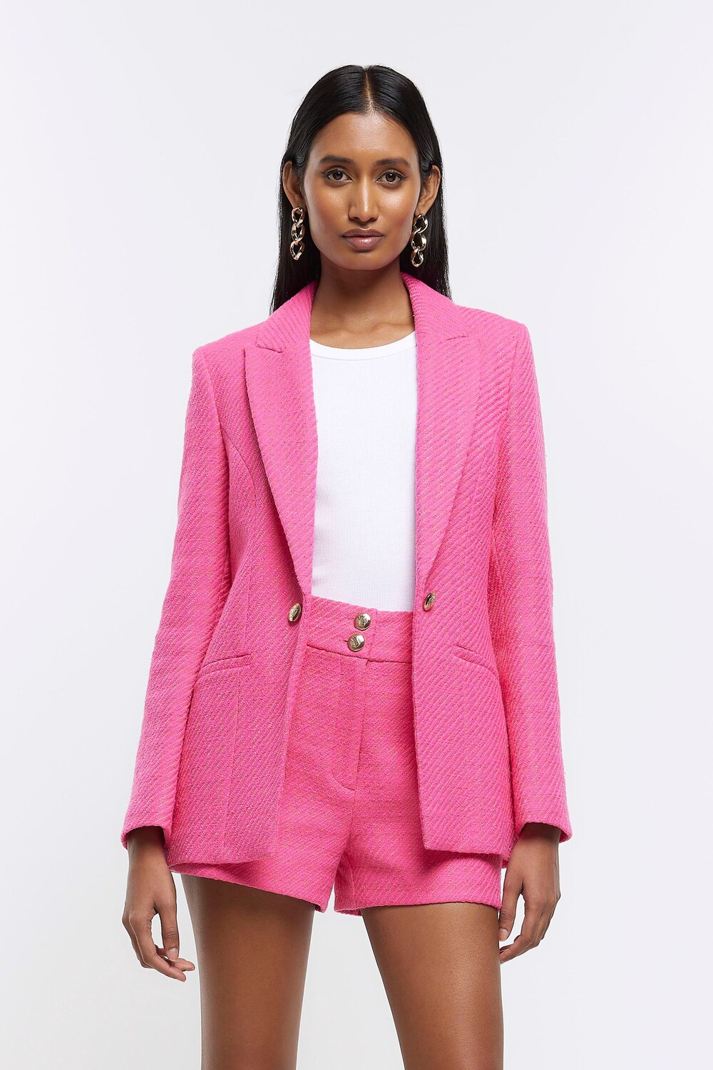 

Блейзер из букле River Island, розовый