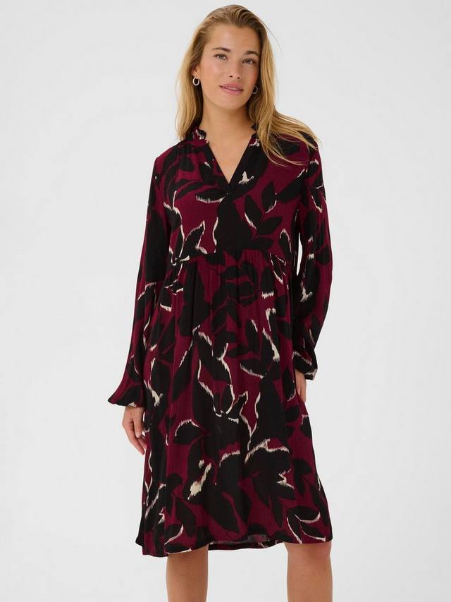 

Lisette платье-туника с цветочным принтом KAFFE, Winds Wine/Black Flo