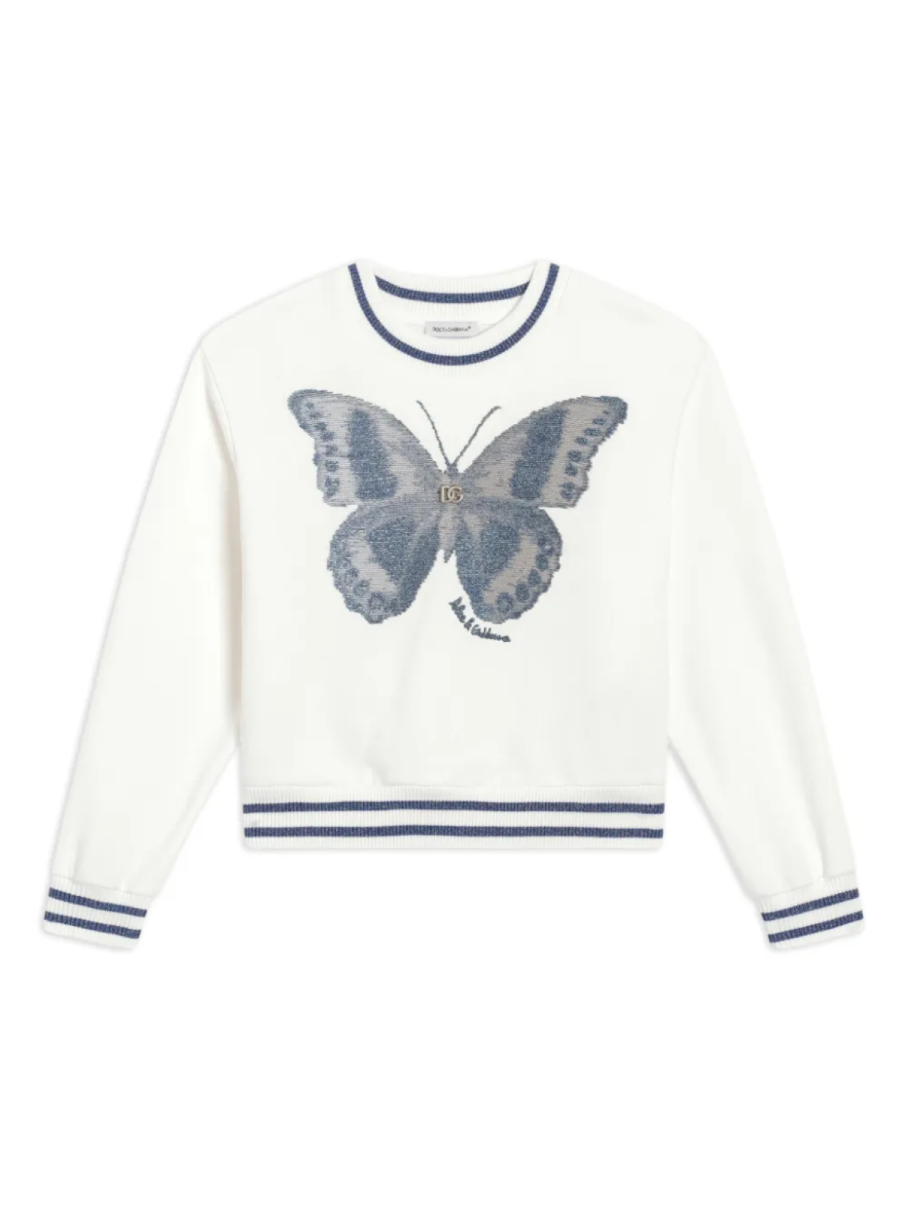 

Толстовка Dolce & Gabbana Kids с мотивом бабочки, белый