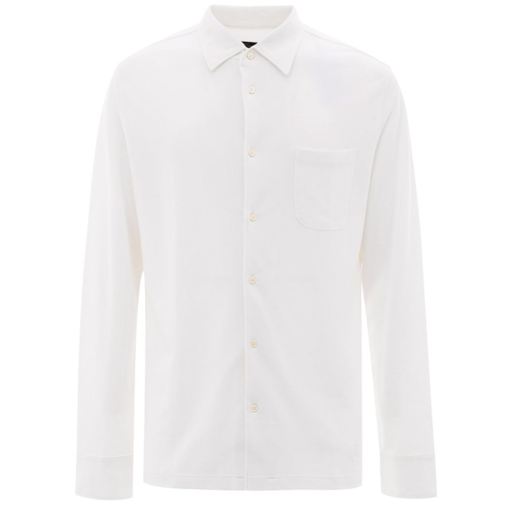 

Белая хлопковая рубашка Corneliani
