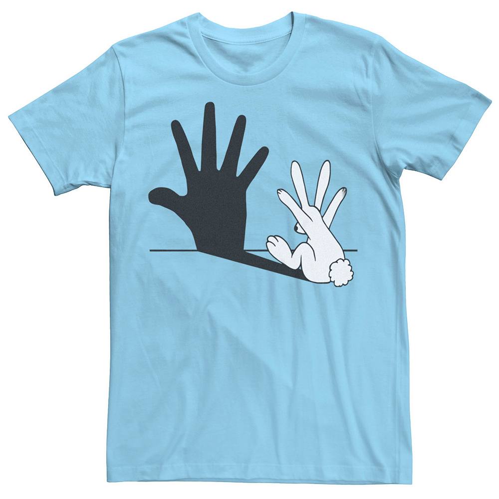 

Мужская футболка с рисунком кролика Hand Shadow Licensed Character, цвет Light Blue