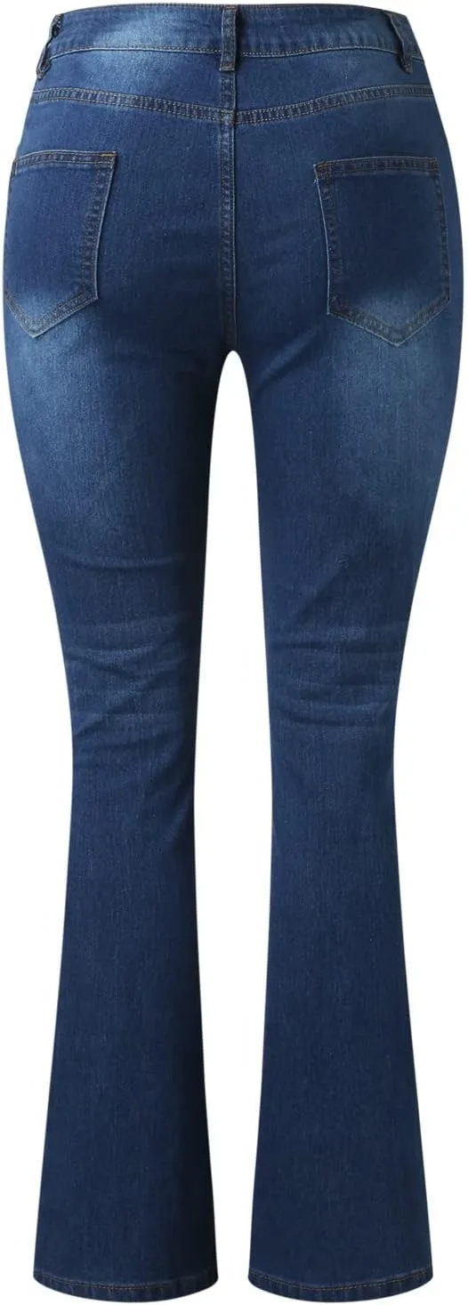 Женские джинсы Casual Flare Pants Middle Waist — фото 4