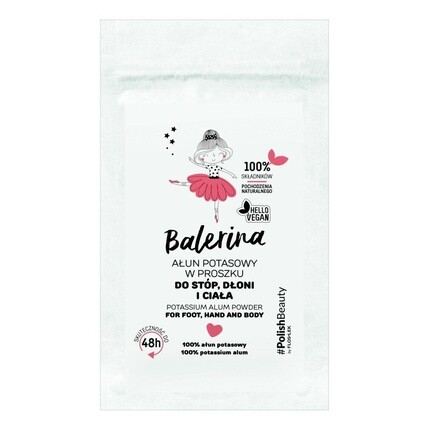 

Порошок калийно-алюминиевых квасцов Balerina для ног, рук и тела 25 г, Floslek
