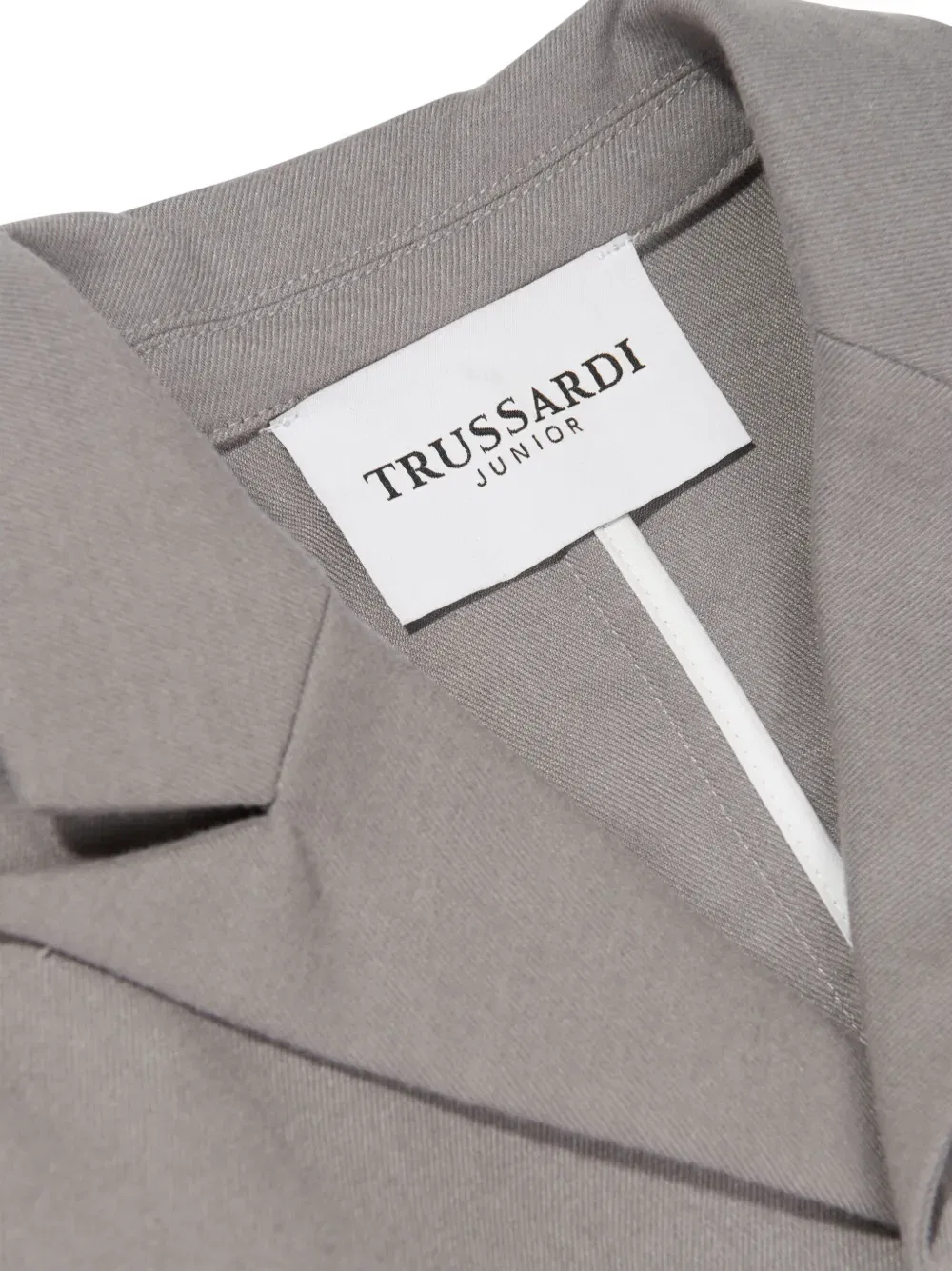 Однобортный блейзер Gramlin Trussardi Junior, серый — фото 3