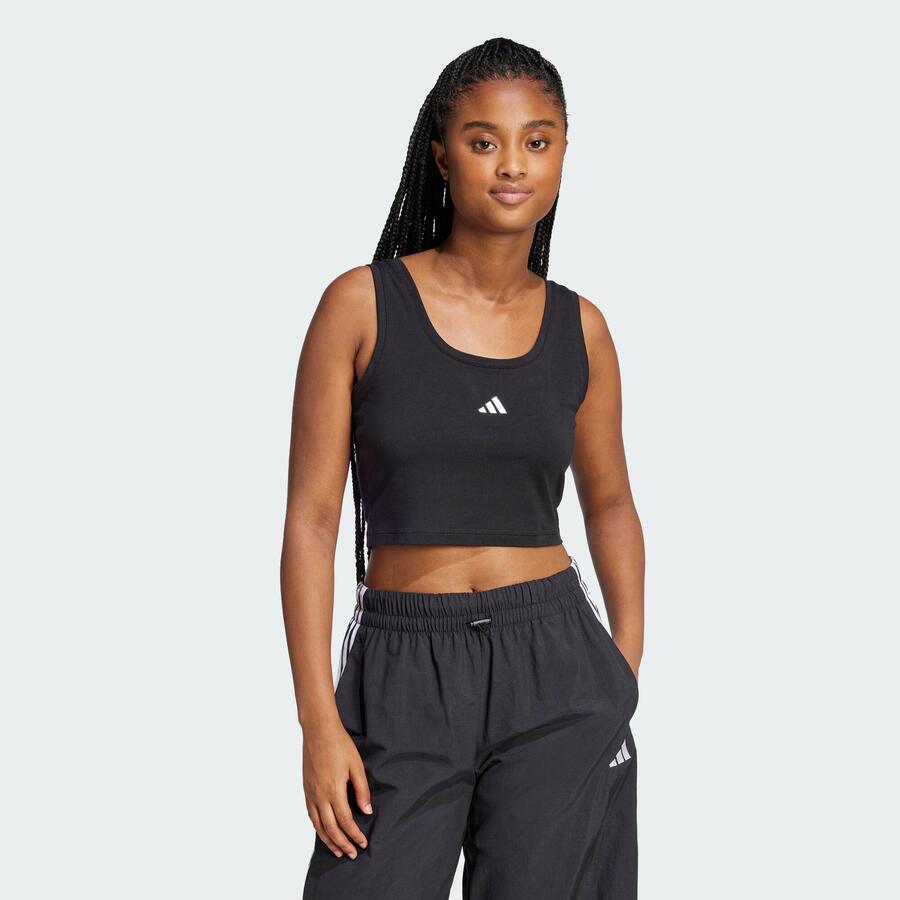 ADIDAS Хлопковая майка Essentials с маленьким логотипом