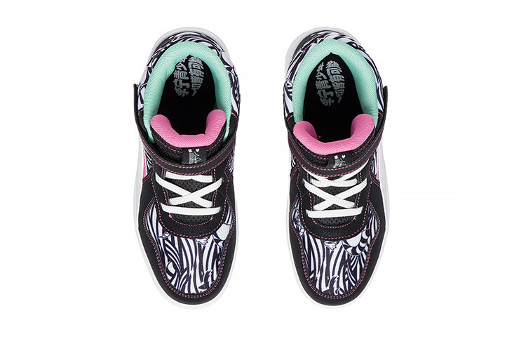 Детские кроссовки для скейтбординга Li-Ning X Disney Alice GS Mid-top, черные/белые Lining Young — фото 4