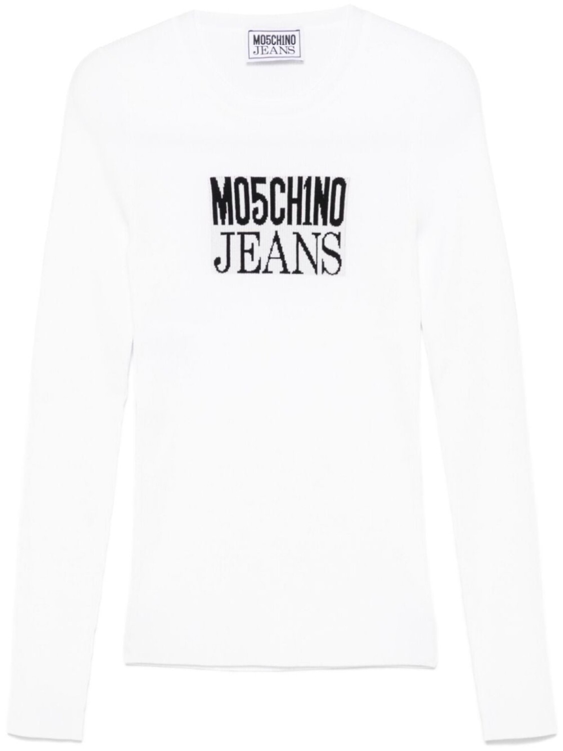 

MOSCHINO JEANS топ с жаккардовым логотипом, белый