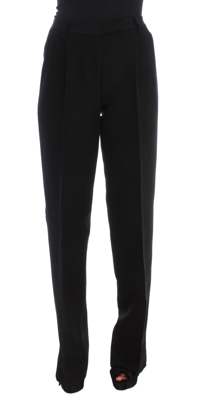 

Ermanno Scervino Chic Широкие женские джинсы из шелковой смеси, черный