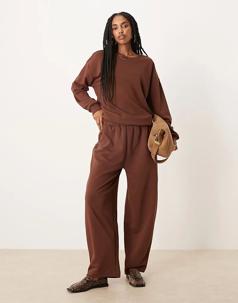 

Спортивный костюм-бочонок ASOS DESIGN коричневого цвета