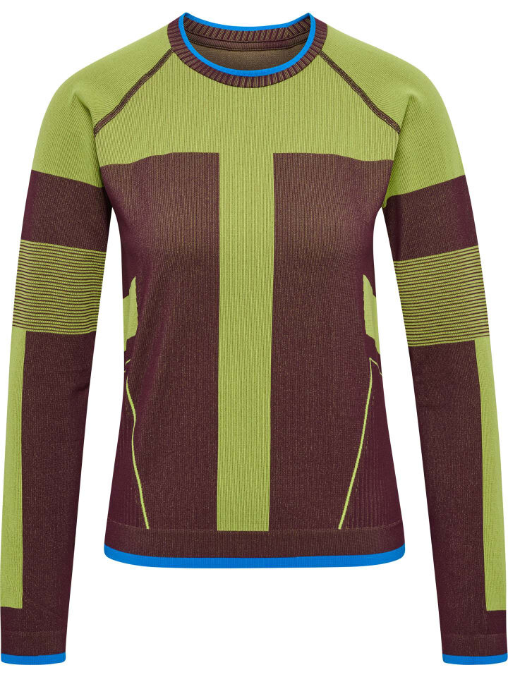 

Футболка Hummel L/S Raglanärmel Hmlseamless Damen, цвет fig
