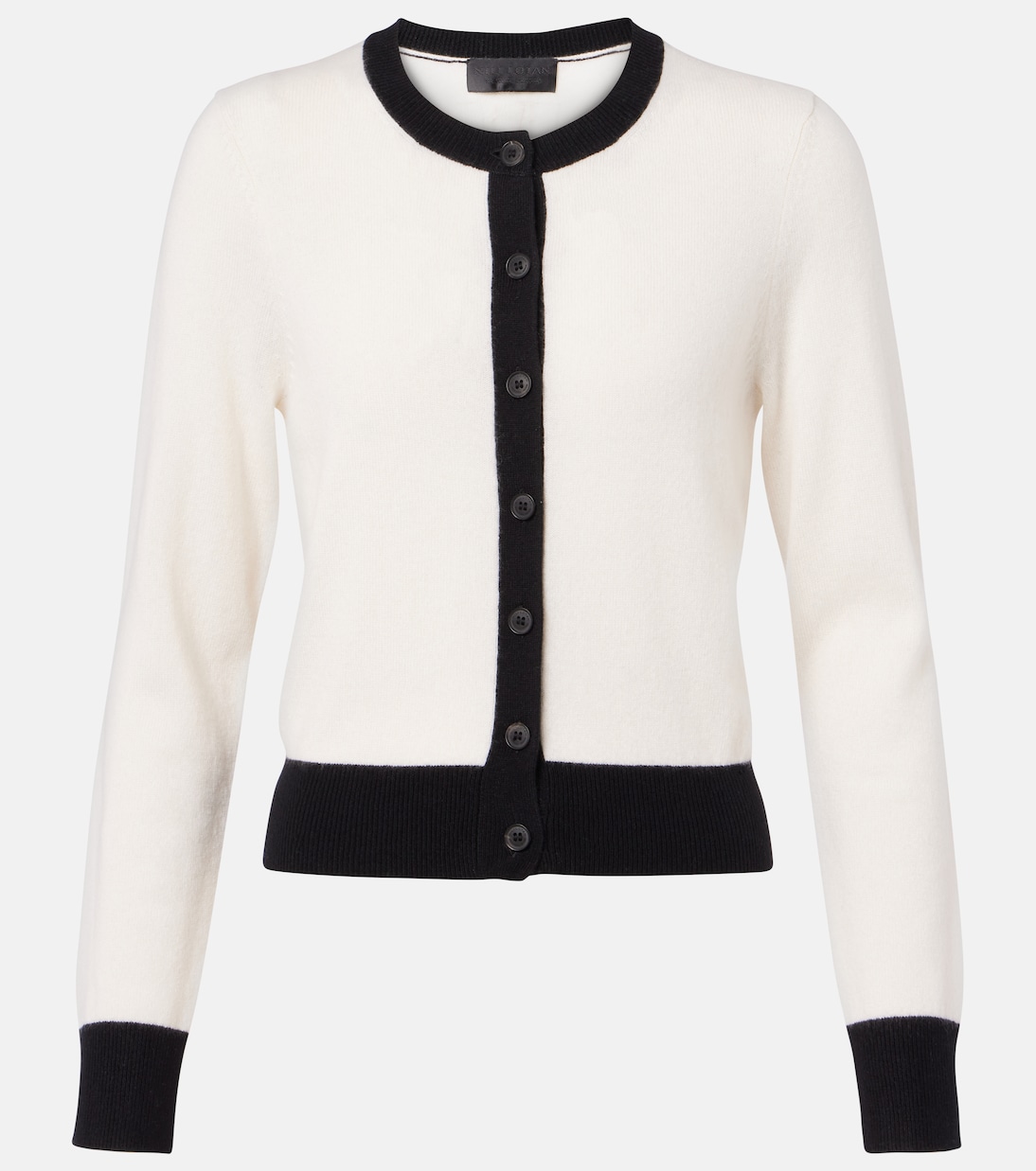 

Кардиган из лугового кашемира Nili Lotan, Ivory/Black