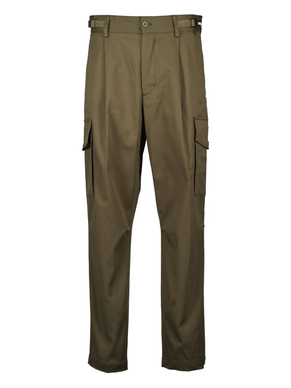 

Брюки со складками и нашивкой с логотипом Moncler, зеленый