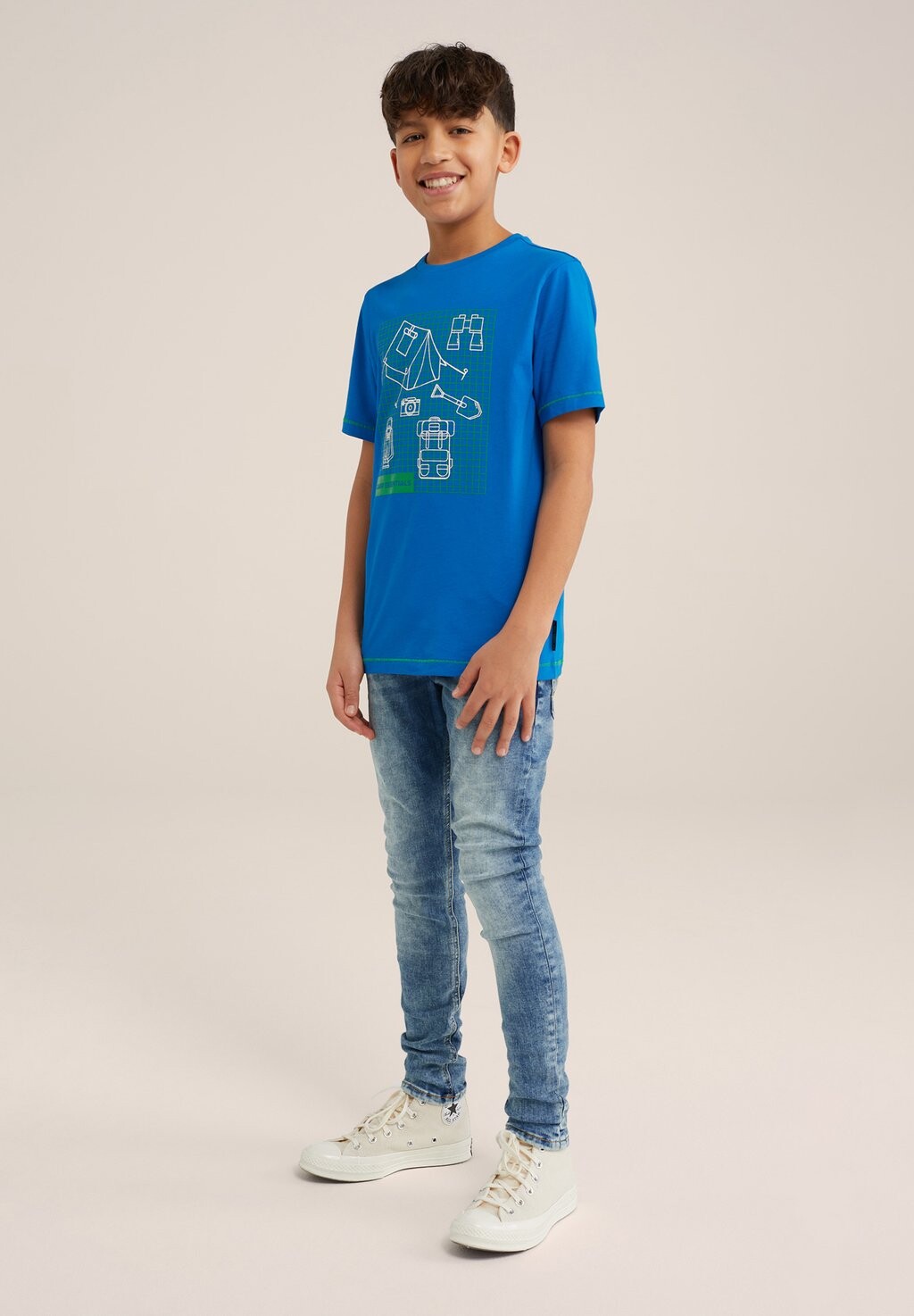 

Футболка с принтом WE Fashion, цвет blue