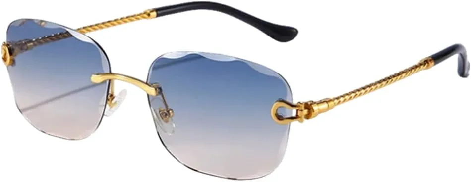 

Солнцезащитные очки в стиле ретро для мужчин, без оправы, с градиентным переходом цвета, женские солнцезащитные очки с линзами, без оправы generic, C1-34261