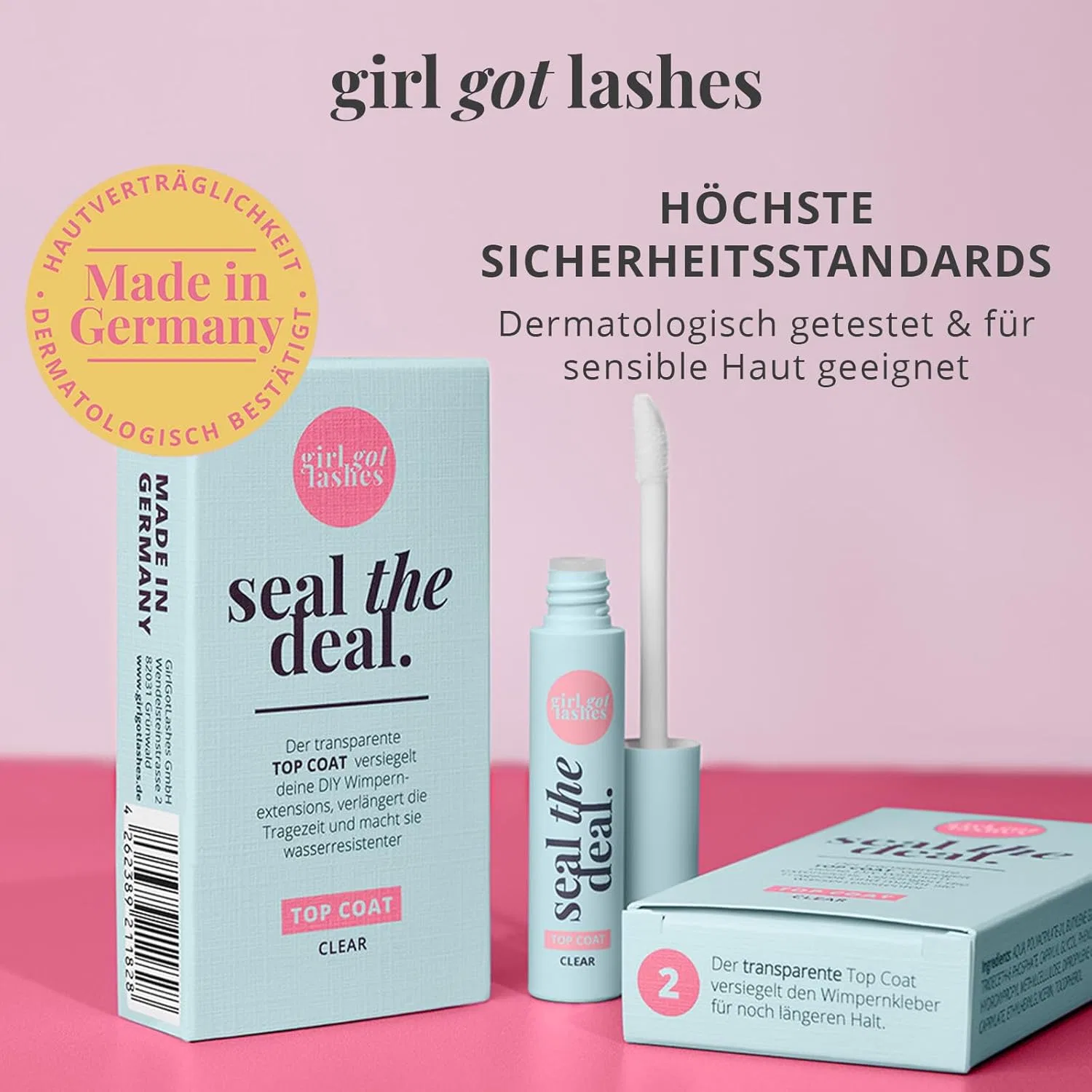 Закрепляющее покрытие GirlGotLashes Seal the Deal Top Coat Clear для наращивания ресниц Girl Got Lashes — фото 3