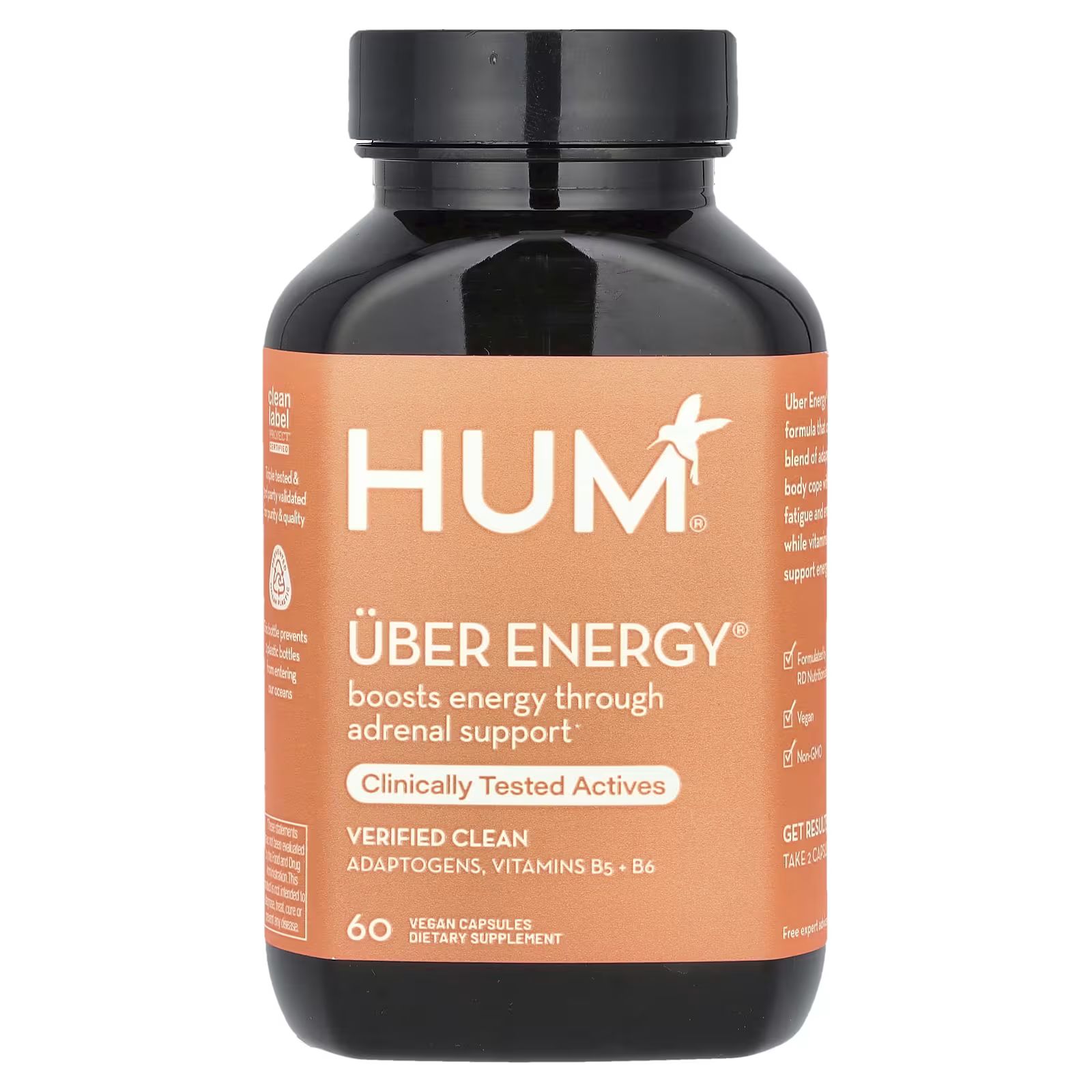 

Uber Energy, 60 веганских капсул Hum Nutrition