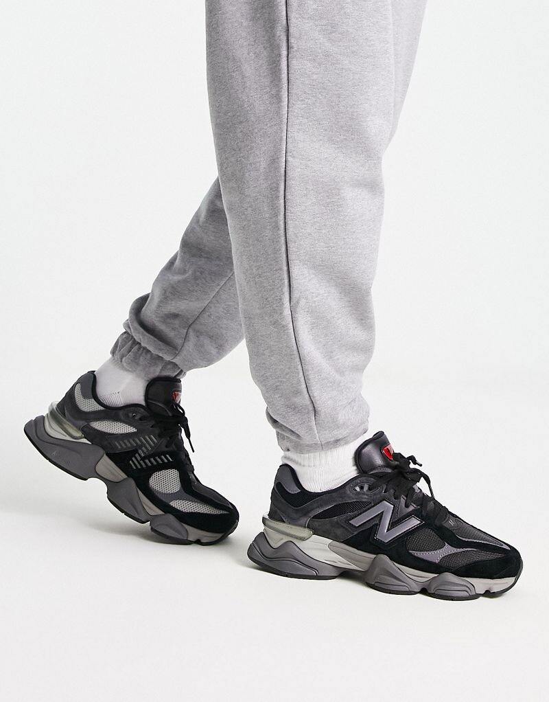 New Balance - 9060 - Черно-темно-серые кроссовки