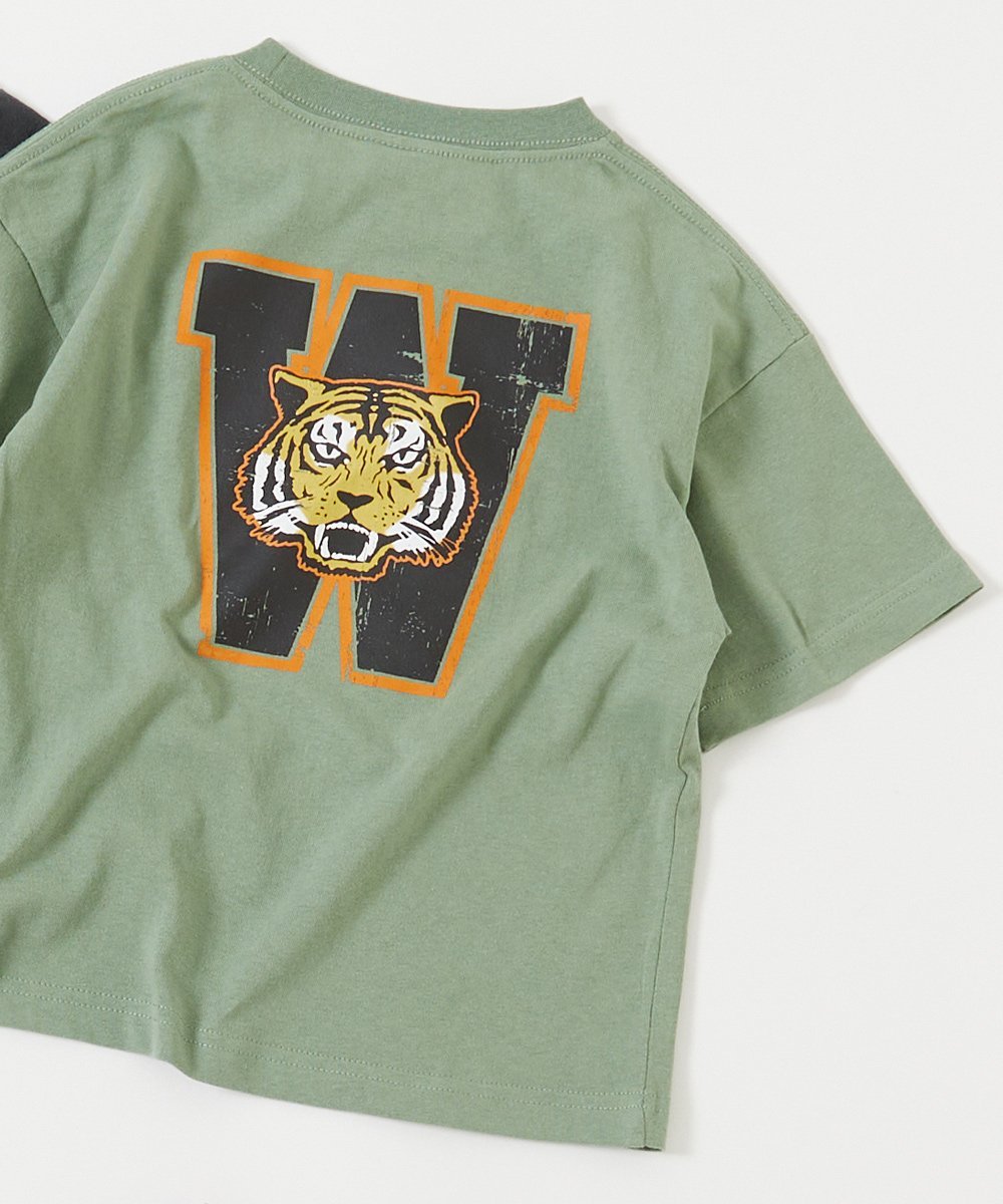Футболка с коротким рукавом, 100% хлопок, с крупным силуэтом лабрадора. Devirock, 037-Tiger Cream Green