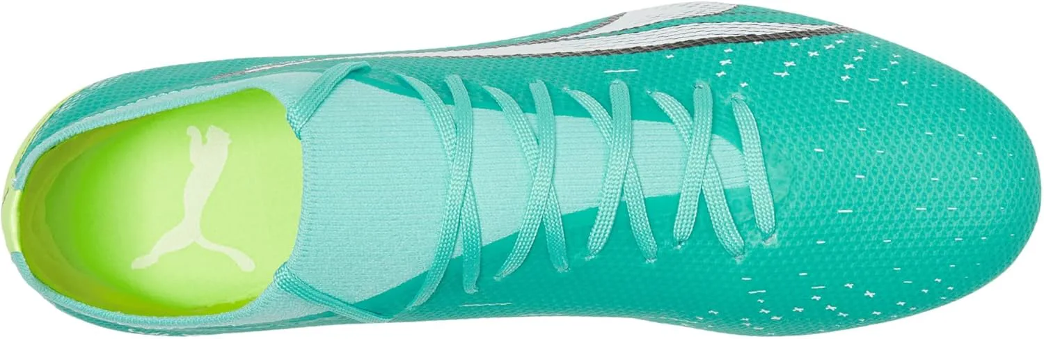 Футбольные бутсы Puma Mens Ultra Match FG, мятный/белый/желтый — фото 3
