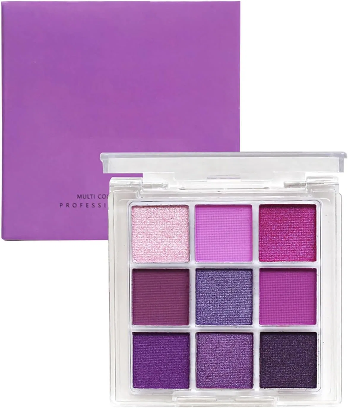 Палетка теней для век 9 цветов, Smoky Glitter, No brand, 1 шт, 38 г