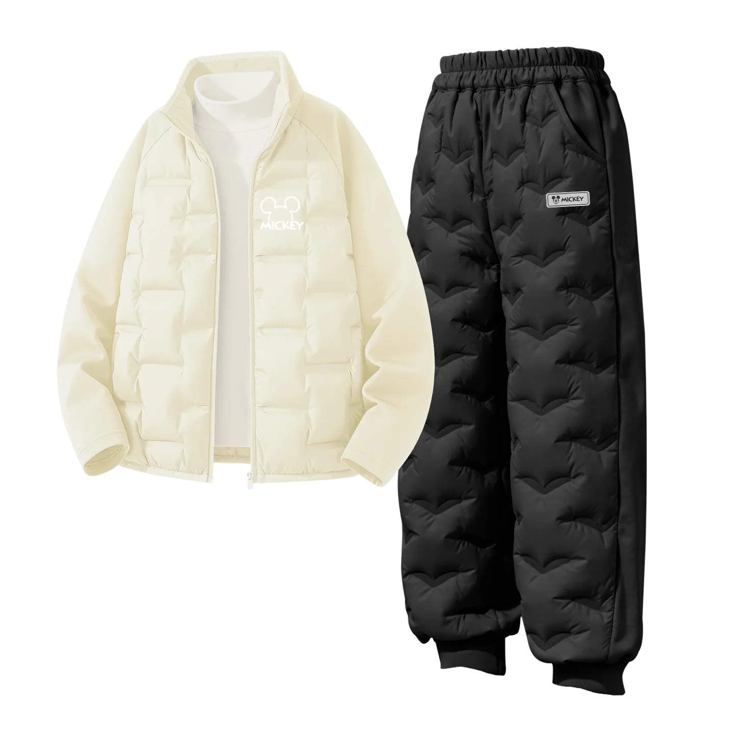 Детская повседневная спортивная толстовка Disney, [Thickened and Fleece-Lined]Thick Board Di Line Kmi+Di H Square Hook-and-Loop K Black