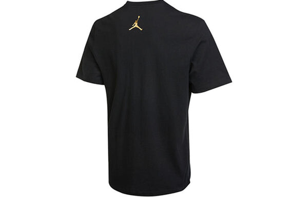 Футболка Men's Air Jordan Alphabet Shoes Printing Round Neck Casual Short Sleeve Black T-Shirt, мультиколор — фото 2