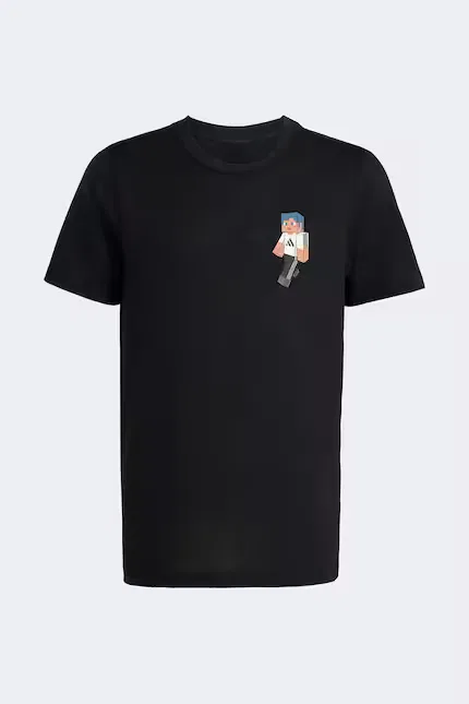 Футболка детская Minecraft Adidas, черный — фото 2