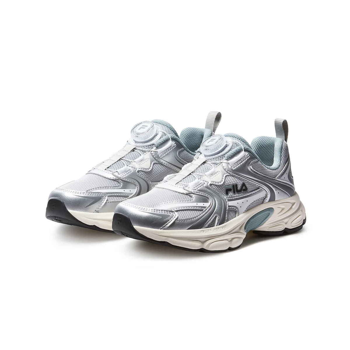 Кроссовки для бега Heritage FHT FILA KIDS Space Silver/Slate Gray — фото 4