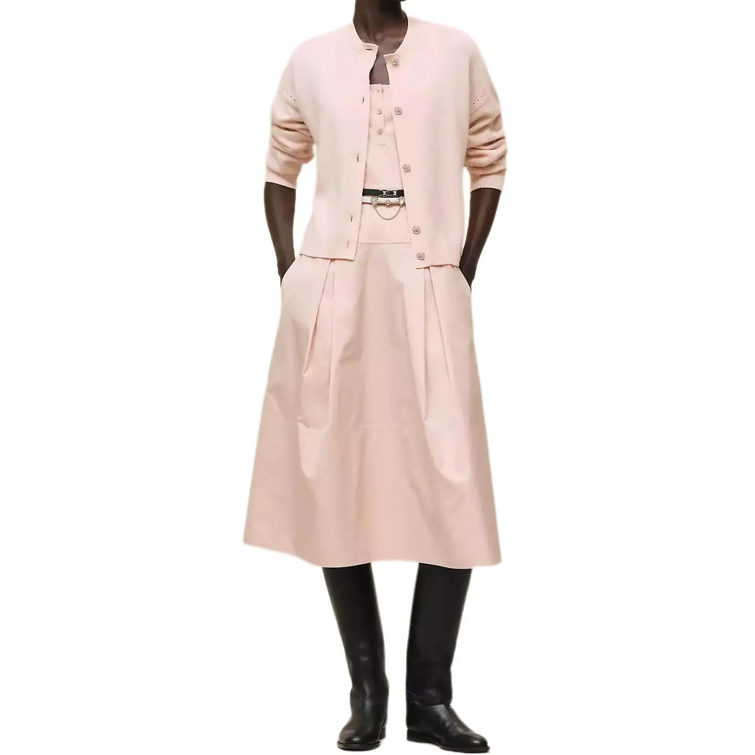 

SS26 Кашемировый свитер женский HERMES, розовый