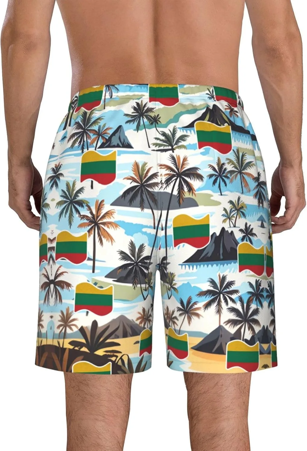 Мужские плавки-шорты Maldivians Board Shorts Swim Trunks с изображением Мальдивских островов Generic, Lithuania Lithuanian — фото 3