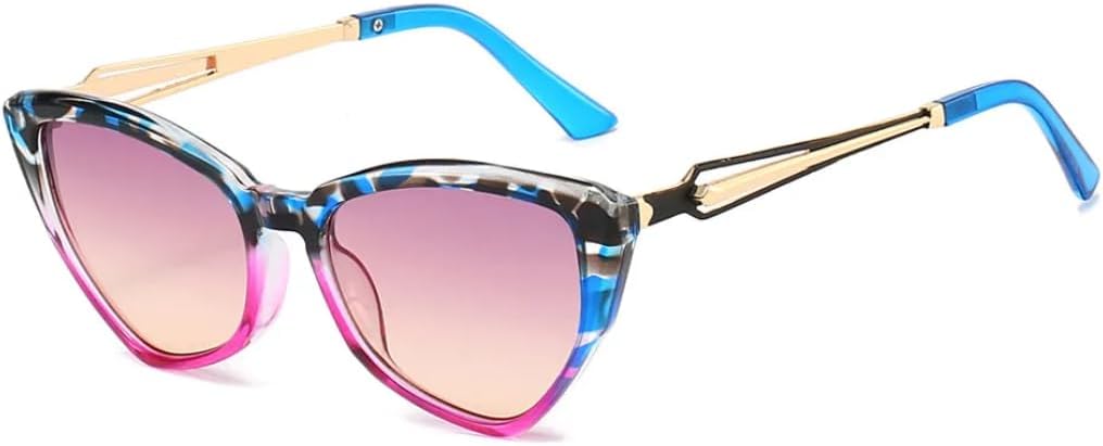 

Солнцезащитные очки для мужчин и женщин - защита UV400 - линзы "кошачий глаз" с градиентом, полые, для занятий спортом на открытом воздухе и вождения DSVIGF, Hawksbill Purple