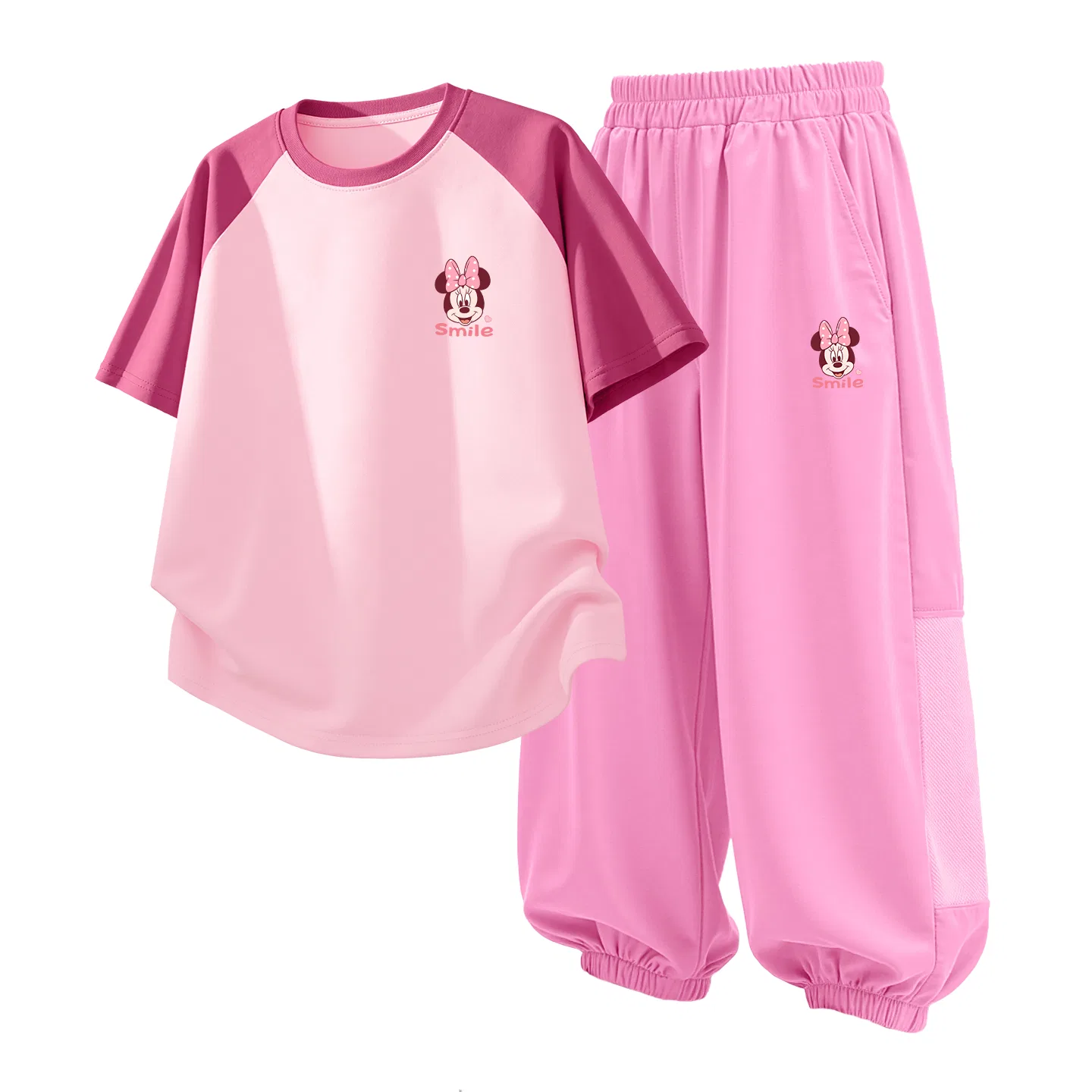 Детский спортивный костюм Casual Sportswear 2 Piece Set Disney, Di Smile Nini Berry Pink+Di Smile Nini Strawberry Pink