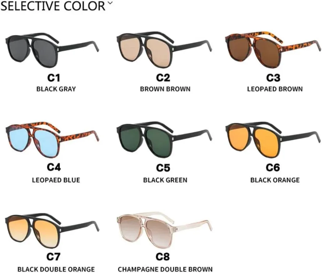 

Солнцезащитные очки с защитой UV400 | Двойные мостики, черный чай | для женщин и мужчин, для занятий спортом на открытом воздухе и вождения DSVIGF, Leopard Tea